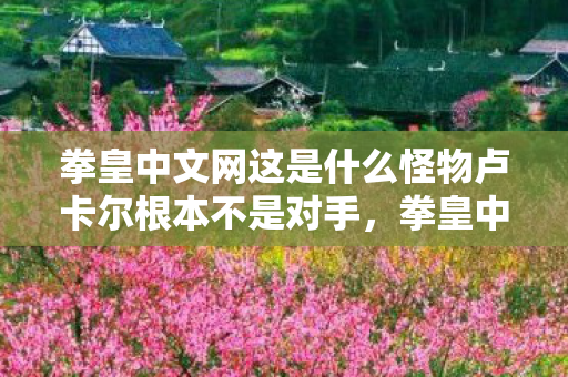 拳皇中文网这是什么怪物卢卡尔根本不是对手，拳皇中文网，重温经典，探索格斗游戏的魅力