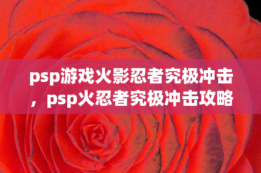 psp游戏火影忍者究极冲击，psp火忍者究极冲击攻略