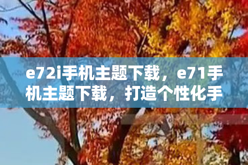 e72i手机主题下载，e71手机主题下载，打造个性化手机界面