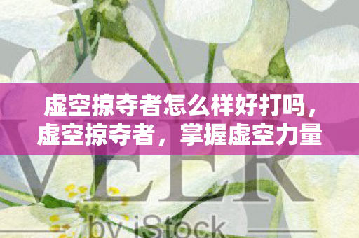 虚空掠夺者怎么样好打吗，虚空掠夺者，掌握虚空力量的战术大师