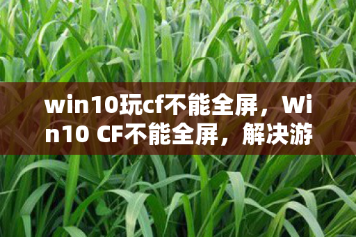 win10玩cf不能全屏，Win10 CF不能全屏，解决游戏全屏显示问题的实用方法