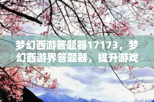 梦幻西游答题器17173，梦幻西游界答题器，提升游戏乐趣的得力助手