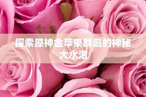 探索原神金苹果群岛的神秘大水泡