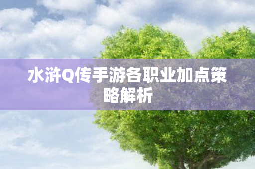 水浒Q传手游各职业加点策略解析