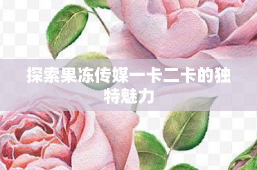 探索果冻传媒一卡二卡的独特魅力