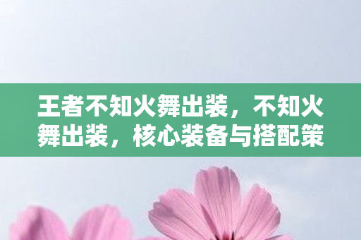 王者不知火舞出装，不知火舞出装，核心装备与搭配策略