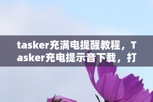 tasker充满电提醒教程，Tasker充电提示音下载，打造个性化充电体验
