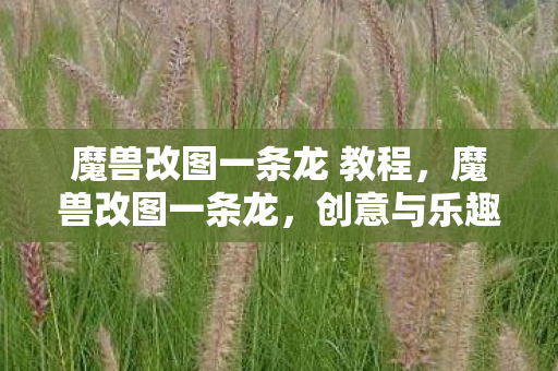 魔兽改图一条龙 教程，魔兽改图一条龙，创意与乐趣的无限延伸