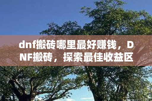 dnf搬砖哪里最好赚钱，DNF搬砖，探索最佳收益区域
