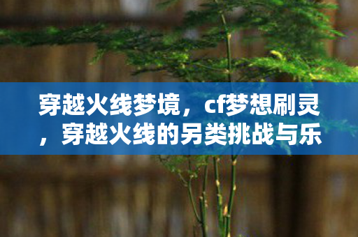 穿越火线梦境,cf梦想刷灵,穿越火线的另类挑战与乐趣 穿越火线梦境,cf梦想刷灵,穿越火线的另类挑战与乐趣