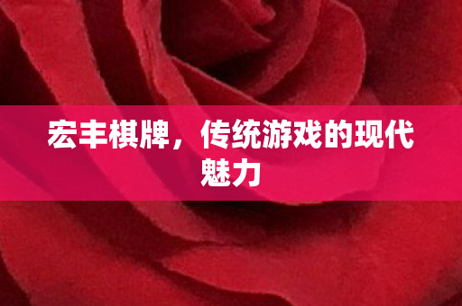 宏丰棋牌,传统游戏的现代魅力 宏丰棋牌,传统游戏的现代魅力