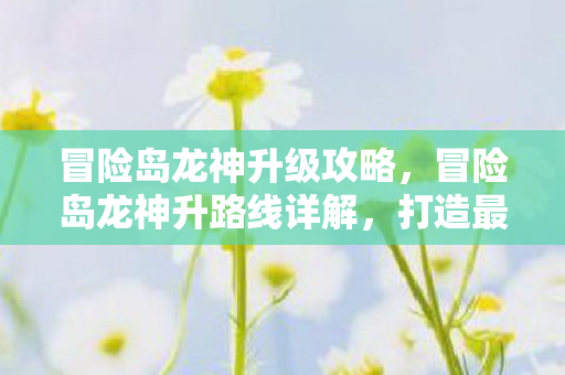 冒险岛龙神升级攻略，冒险岛龙神升路线详解，打造最强角色的必经之路