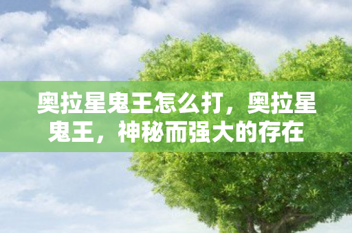 奥拉星鬼王怎么打，奥拉星鬼王，神秘而强大的存在