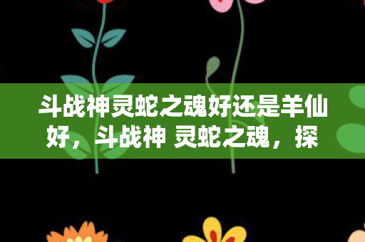 斗战神灵蛇之魂好还是羊仙好，斗战神 灵蛇之魂，探寻游戏之魂的奥秘