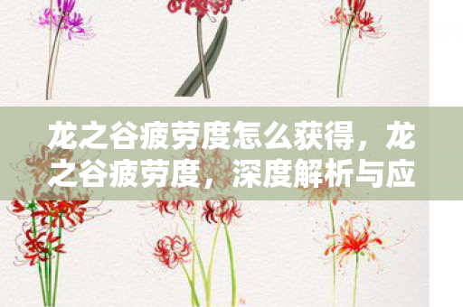 龙之谷疲劳度怎么获得,龙之谷疲劳度,深度解析与应对策略 龙之谷疲劳度怎么获得,龙之谷疲劳度,深度解析与应对策略