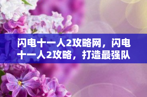 闪电十一人2攻略网,闪电十一人2攻略,打造最强队伍的全面指南 闪电十一人2攻略网,闪电十一人2攻略,打造最强队伍的全面指南