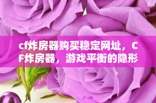 cf炸房器购买稳定网址，CF炸房器，游戏平衡的隐形威胁