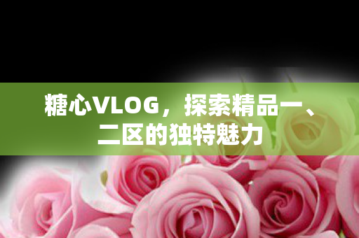 糖心VLOG,探索精品一、二区的独特魅力 糖心VLOG,探索精品一、二区的独特魅力