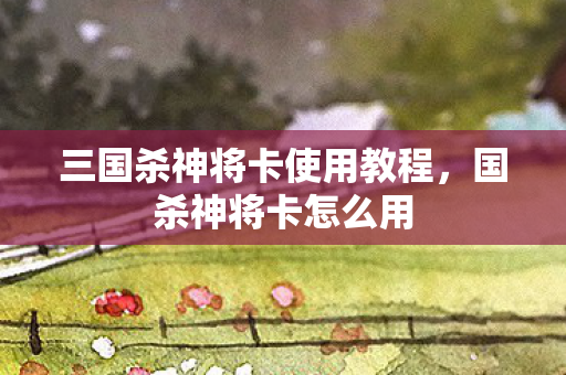 三国杀神将卡使用教程，国杀神将卡怎么用