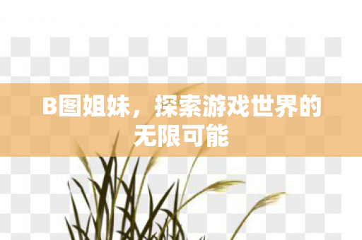 B图姐妹，探索游戏世界的无限可能
