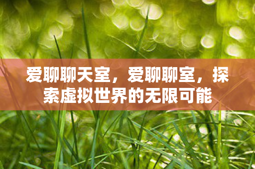 爱聊聊天室，爱聊聊室，探索虚拟世界的无限可能