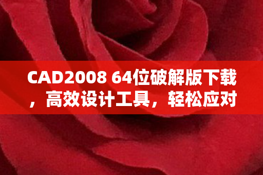 CAD2008 64位破解版下载,高效设计工具,轻松应对复杂项目 CAD2008 64位破解版下载,高效设计工具,轻松应对复杂项目