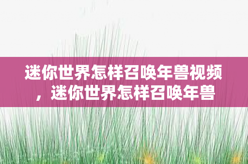 迷你世界怎样召唤年兽视频，迷你世界怎样召唤年兽