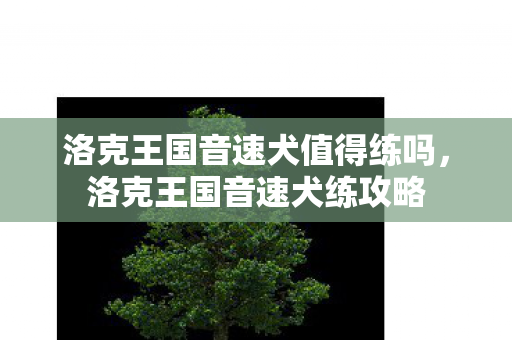 洛克王国音速犬值得练吗,洛克王国音速犬练攻略 洛克王国音速犬值得练吗,洛克王国音速犬练攻略