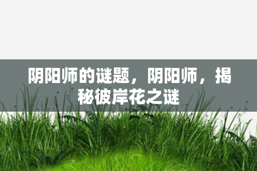 阴阳师的谜题，阴阳师，揭秘彼岸花之谜