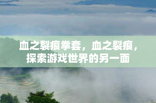 血之裂痕拳套,血之裂痕,探索游戏世界的另一面 血之裂痕拳套,血之裂痕,探索游戏世界的另一面