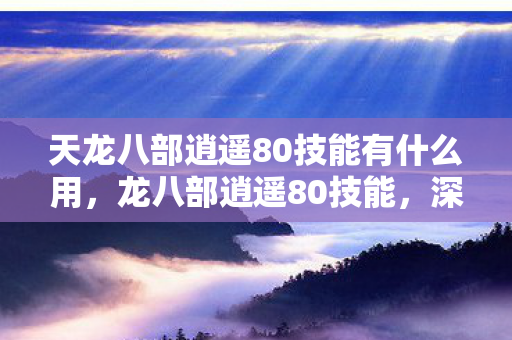 天龙八部逍遥80技能有什么用，龙八部逍遥80技能，深度解析与实战应用