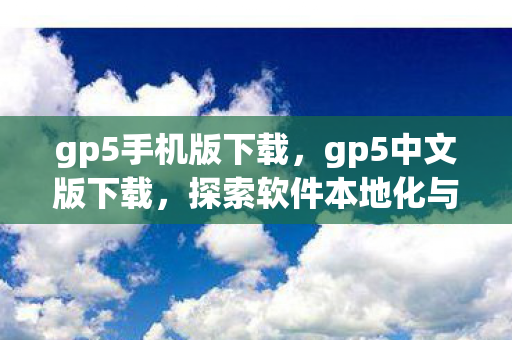 gp5手机版下载，gp5中文版下载，探索软件本地化与用户体验的完美结合