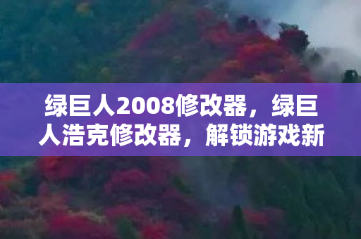 绿巨人2008修改器，绿巨人浩克修改器，解锁游戏新体验，合法合规的娱乐工具