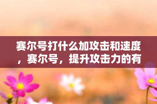 赛尔号打什么加攻击和速度，赛尔号，提升攻击力的有效策略
