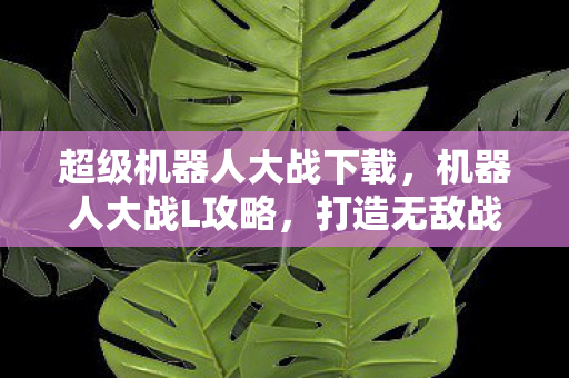 超级机器人大战下载，机器人大战L攻略，打造无敌战斗阵容