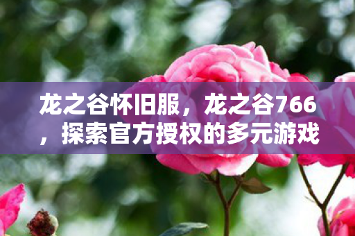 龙之谷怀旧服，龙之谷766，探索官方授权的多元游戏世界