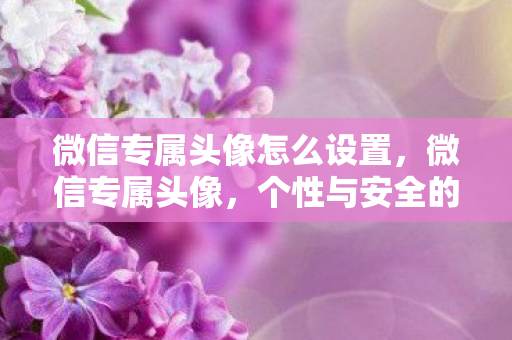 微信专属头像怎么设置，微信专属头像，个性与安全的双重保障
