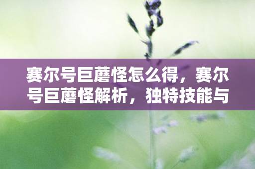 赛尔号巨蘑怪怎么得，赛尔号巨蘑怪解析，独特技能与战略应用
