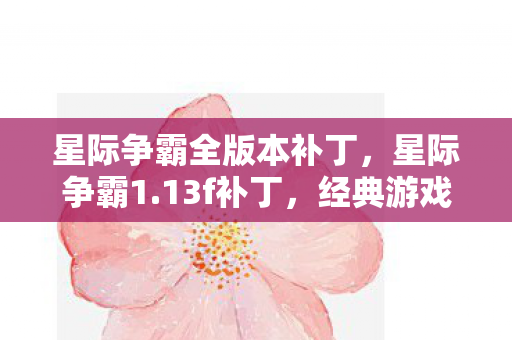 星际争霸全版本补丁，星际争霸1.13f补丁，经典游戏的时光机