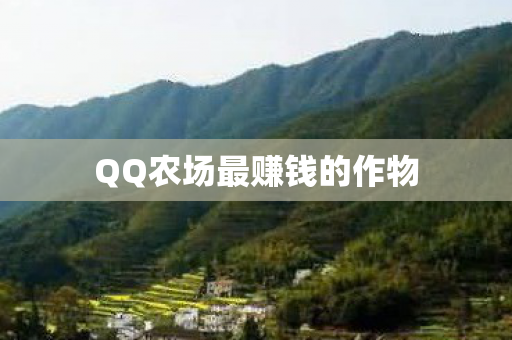 QQ农场最赚钱的作物