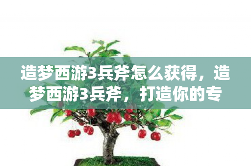 造梦西游3兵斧怎么获得,造梦西游3兵斧,打造你的专属神兵利器 造梦西游3兵斧怎么获得,造梦西游3兵斧,打造你的专属神兵利器