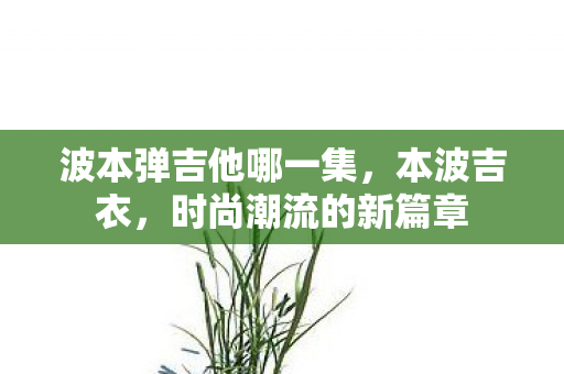 波本弹吉他哪一集,本波吉衣,时尚潮流的新篇章 波本弹吉他哪一集,本波吉衣,时尚潮流的新篇章