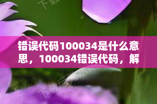 错误代码100034是什么意思，100034错误代码，解锁数字时代的独特挑战