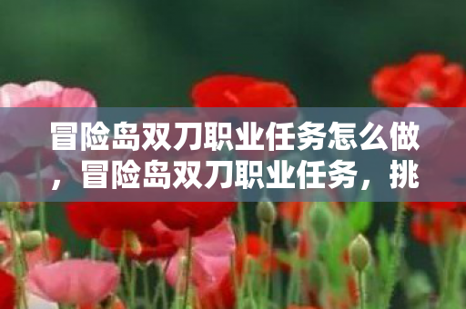 冒险岛双刀职业任务怎么做，冒险岛双刀职业任务，挑战与成长并进的冒险之旅