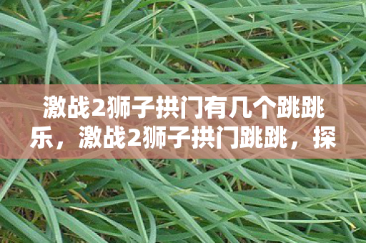激战2狮子拱门有几个跳跳乐，激战2狮子拱门跳跳，探索未知世界的奇妙之旅
