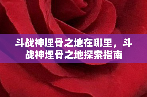 斗战神埋骨之地在哪里，斗战神埋骨之地探索指南