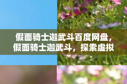 假面骑士迦武斗百度网盘，假面骑士迦武斗，探索虚拟世界的战斗艺术