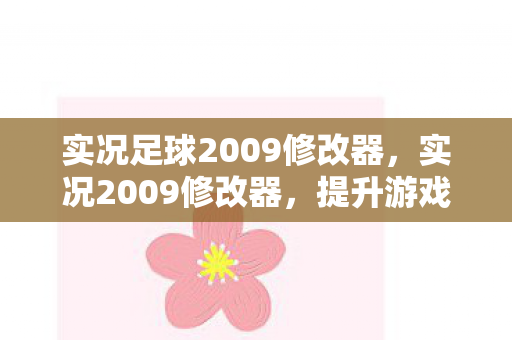 实况足球2009修改器，实况2009修改器，提升游戏体验的神奇工具