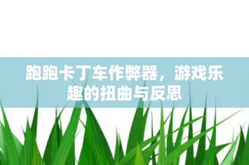 跑跑卡丁车作弊器,游戏乐趣的扭曲与反思 跑跑卡丁车作弊器,游戏乐趣的扭曲与反思