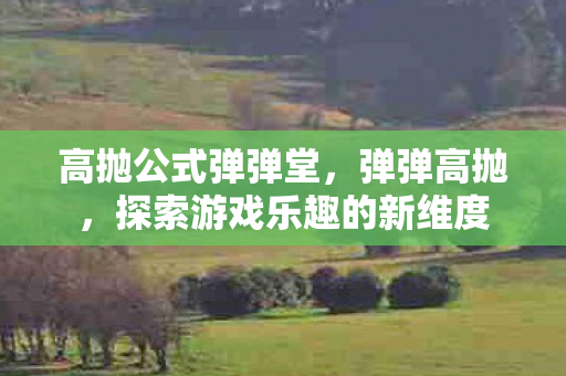 高抛公式弹弹堂，弹弹高抛，探索游戏乐趣的新维度